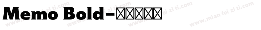 Memo Bold字体转换